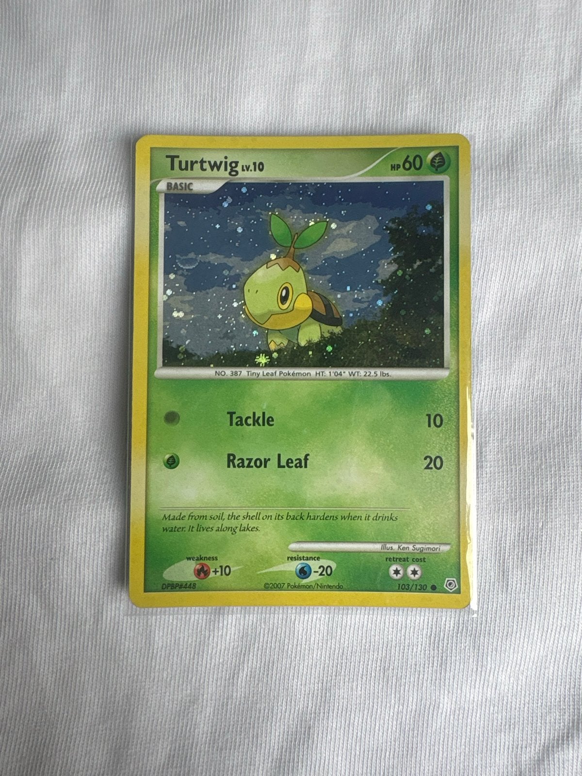Turtwig Pokémon Kaart (103/130), Ophalen of Verzenden, Gebruikt, Losse kaart