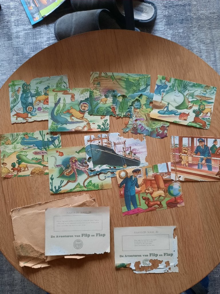 Avonturen van Flip en Flap plaatjes, Ophalen of Verzenden, Gelezen, Han Hoekstra en Joop Geesink, Plaatjesalbum