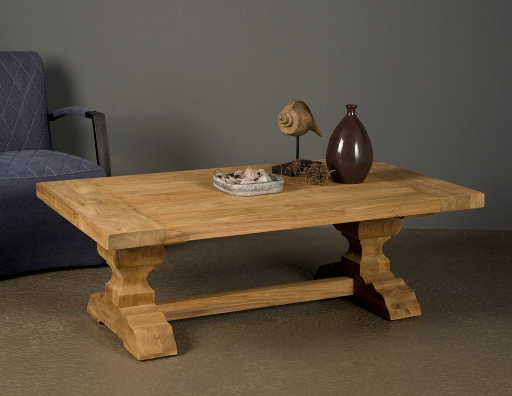 *ACTIE* Kloostertafel Tafel Le Mans Afmetingen Teak Hout (8), Huis en Inrichting, Rechthoekig, Teakhout, Kloostertafel Kasteeltafel Teak Hout Kolompoottafel tafel