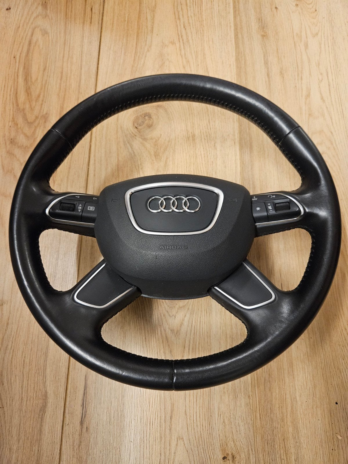 Audi A3 A4 B8 A5 Q5 Lederen Stuurwiel met Airbag, Ophalen of Verzenden, Gebruikt, Audi