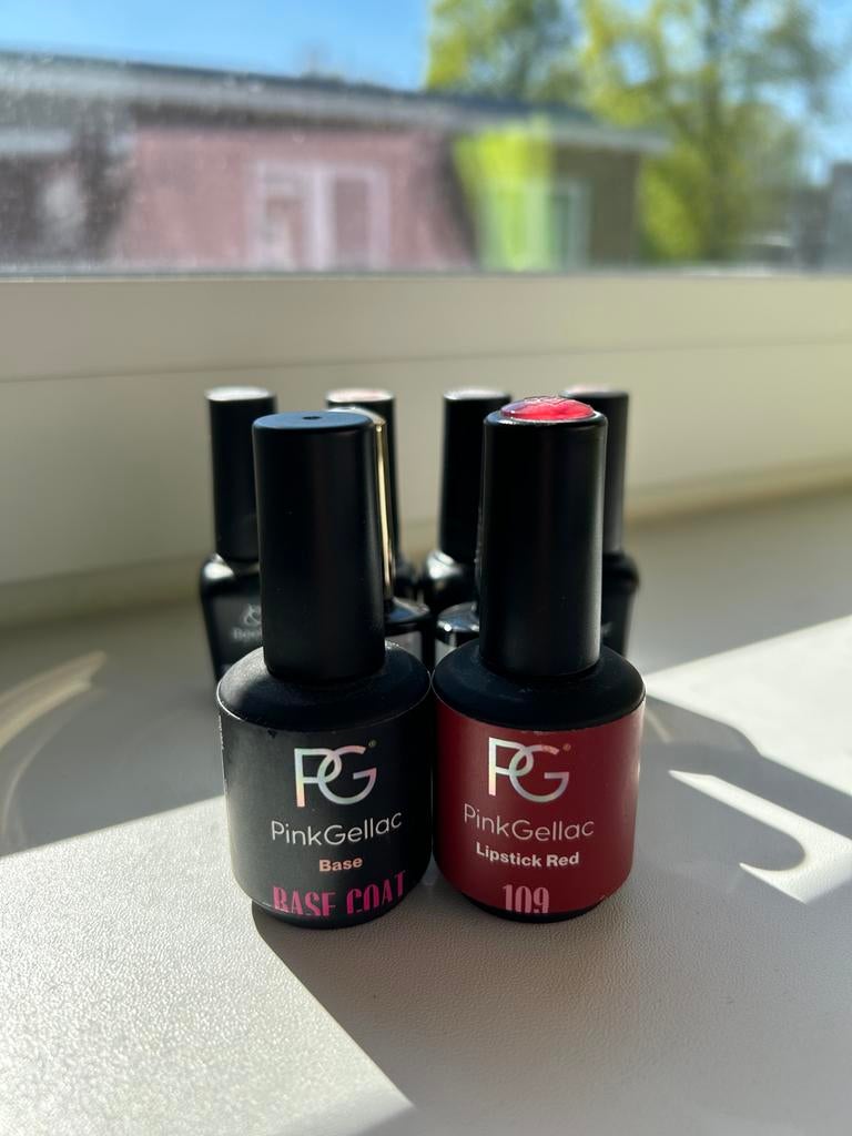 Gellak set: PinkGellac en Modelones (nieuw), Ophalen of Verzenden, Zo goed als nieuw, Rood, Handen en Nagels