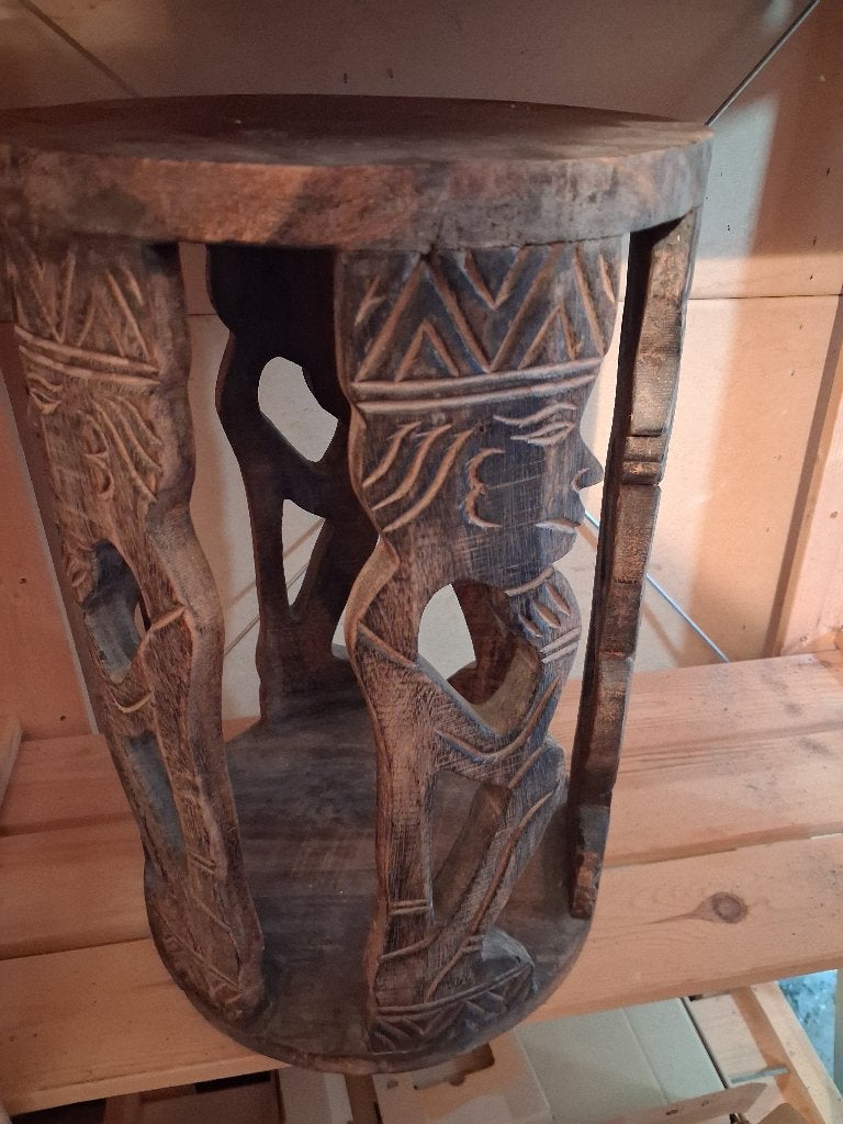 Afrikaanse kruk, Bruin, Afrika, Ophalen, Hout