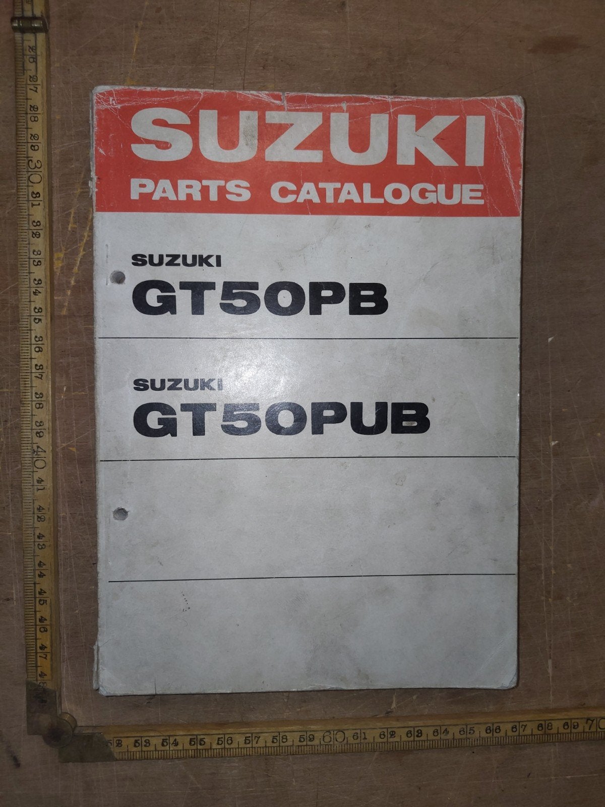 Onderdelen catalogus Suzuki GT50PB pub, Motoren, Handleidingen en Instructieboekjes, Ophalen of Verzenden, Suzuki
