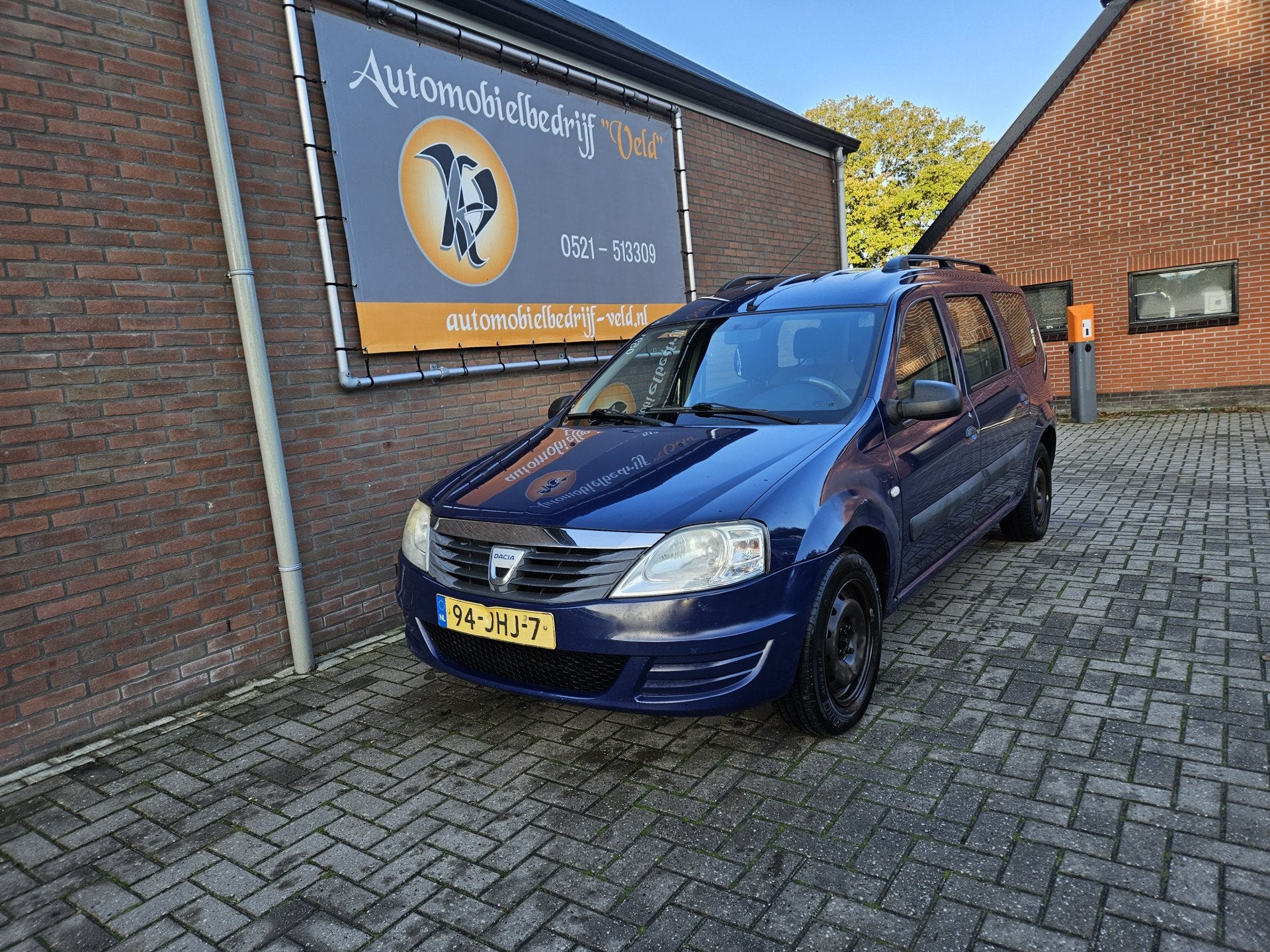 Dacia Logan MCV 1.4 Ambiance (bj 2009), Auto's, Stof, Gebruikt, 4 cilinders, Blauw