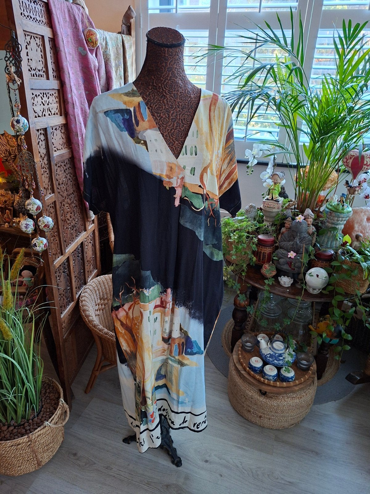 Nieuw+kaartje!Mooie&Heerlijke zomerjurk kaftan model L/XL, Kleding | Dames, Zwart, Maat 46/48 (XL) of groter, Nieuw, Ophalen of Verzenden