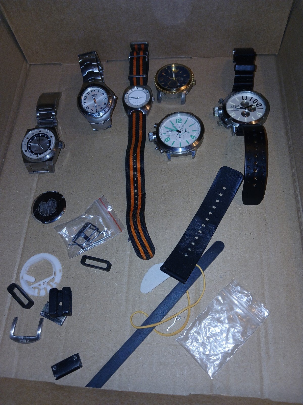Lot horloges voor hobbyist Cross, U-boat, Axcent, Lorus etc., Ophalen of Verzenden