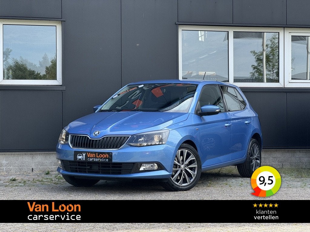 Skoda Fabia 1.0TSI Aut Drive/Stoelverwarm/Climatecon/Navi/Tr, Auto's, Skoda, Stof, Gebruikt, 1064 kg, Blauw