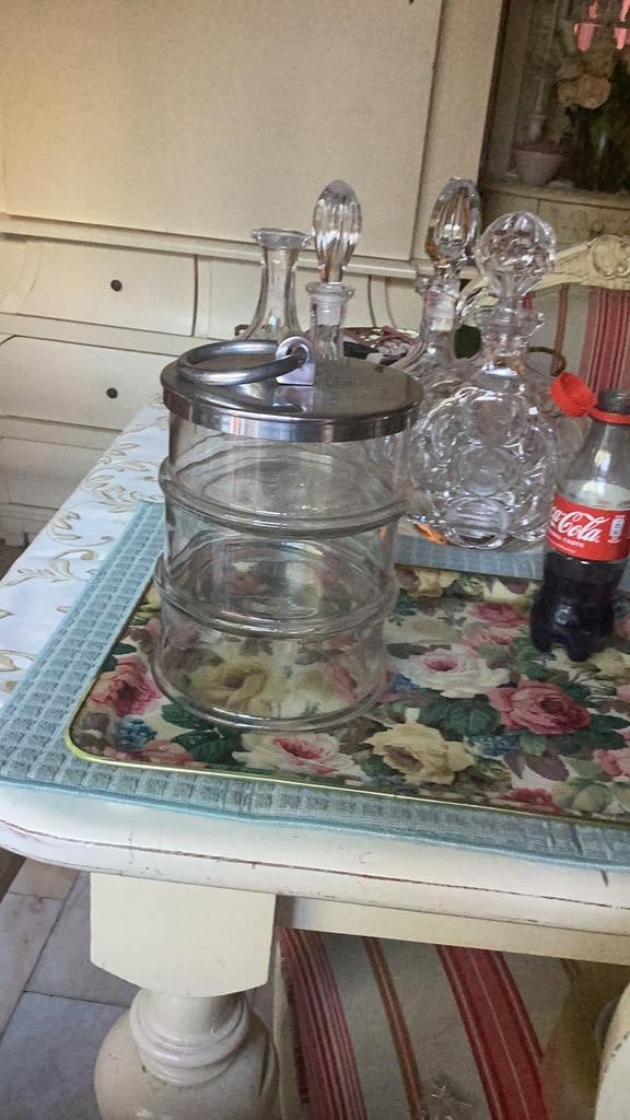 Rivièra maison schaal voor koekjes en snoepjes, Verzenden, Zo goed als nieuw, Rond, Glas