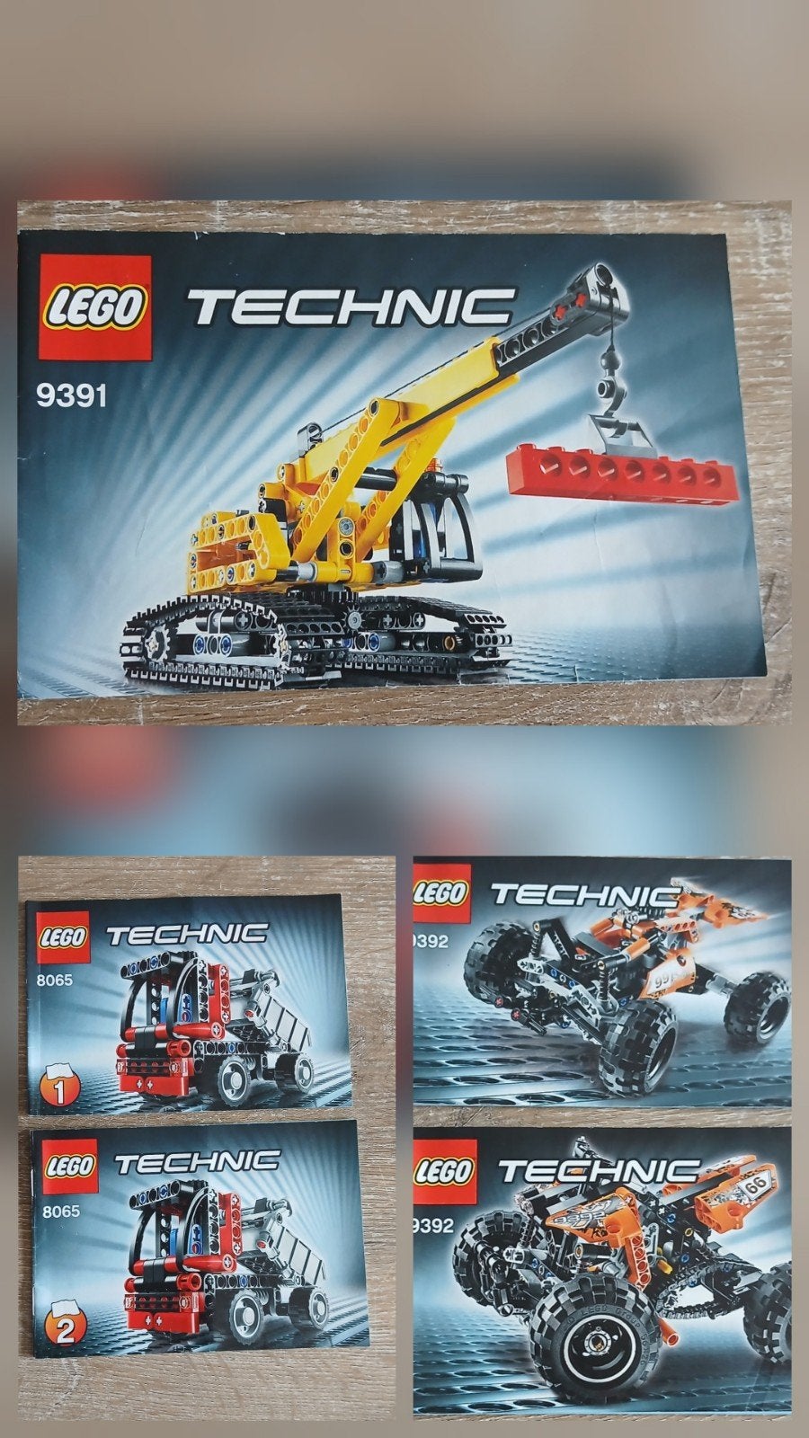 LEGO Technic Bouwinstructie boekjes 9391 8065 9392, Kinderen en Baby's, Speelgoed | Duplo en Lego, Gebruikt, Lego, Ophalen of Verzenden