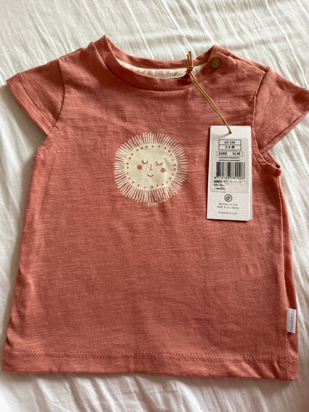 Noppies oud roze t-shirt maat 62 NIEUW, Kinderen en Baby's, Babykleding | Maat 62, Ophalen of Verzenden, Nieuw, Meisje, Shirtje of Longsleeve