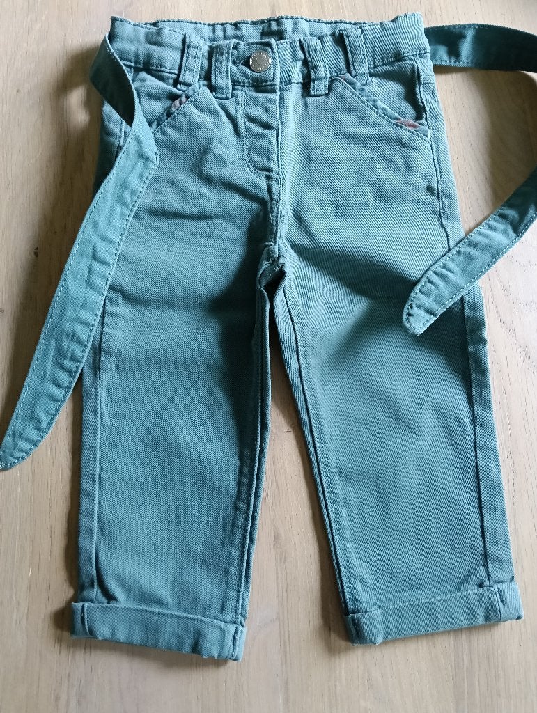 Groene broek maat 80 – nieuw, Kinderen en Baby's, Babykleding | Maat 80, Ophalen of Verzenden, Nieuw, Meisje, Broekje