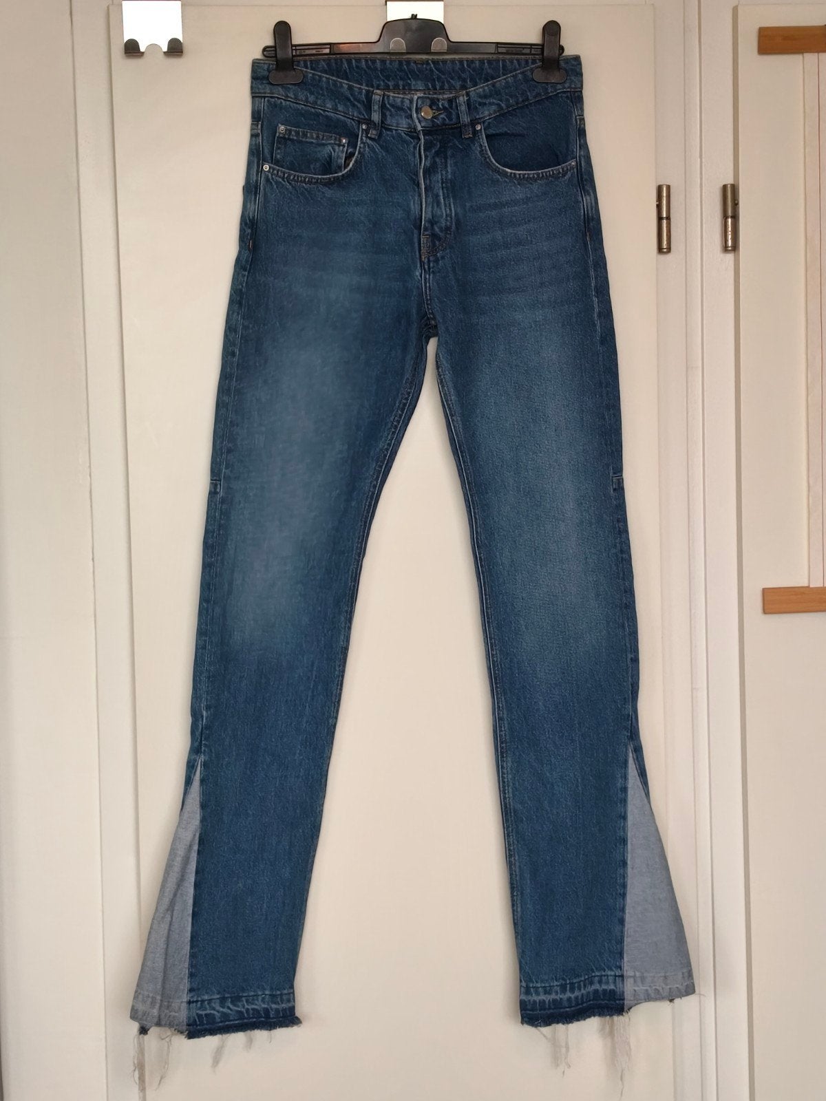 Flâneur Straight Jeans met Contrast Split – Maat 30, Blauw, Flâneur, Ophalen of Verzenden, Zo goed als nieuw