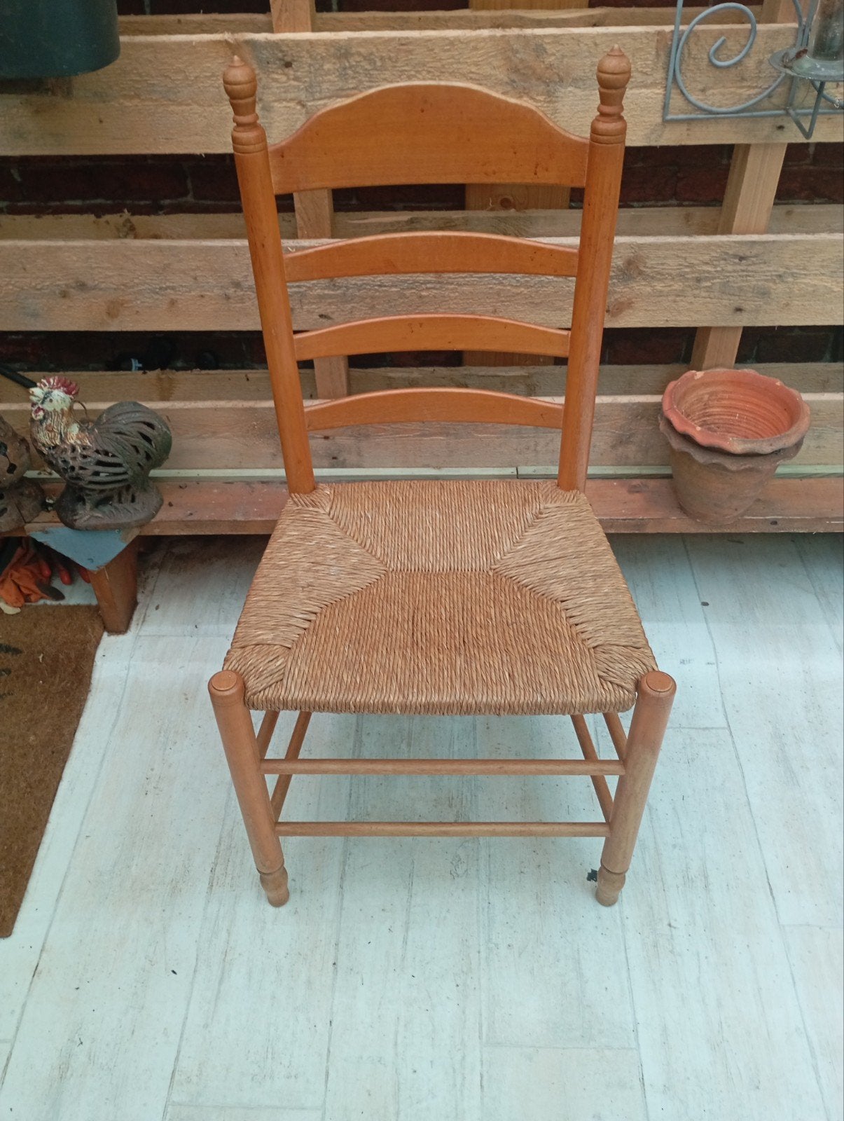 zitting riet 4 stoelen in goede staat € 50.00, Ophalen of Verzenden