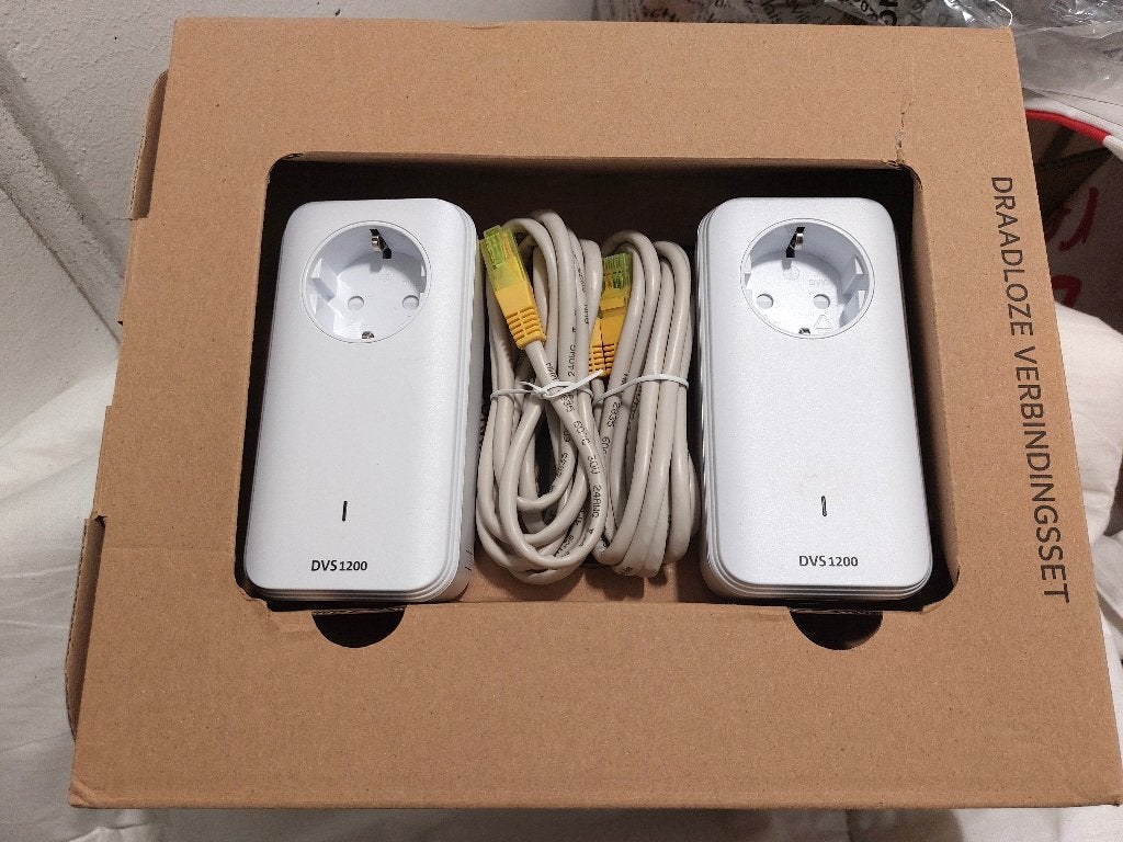 KPN draadloze verbindingsset dvs 1200 powerline adapters, Ophalen of Verzenden, Zo goed als nieuw, KPN