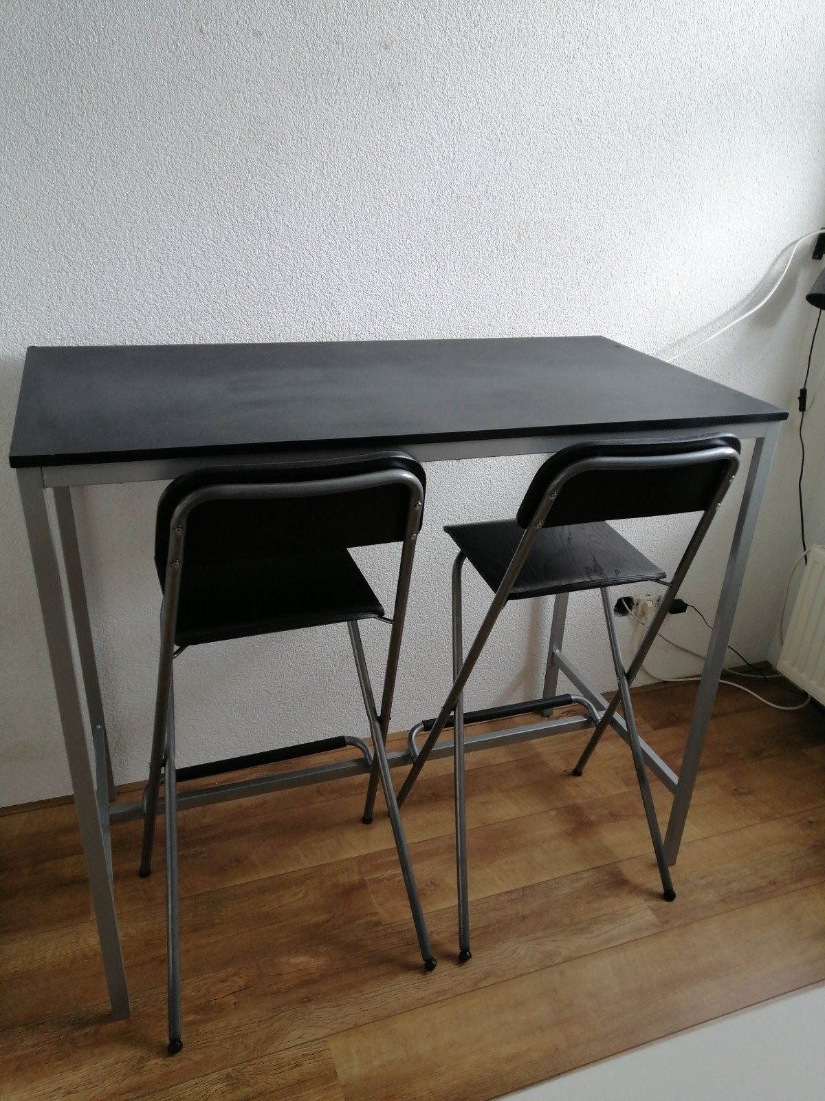 Ikea barset met bartafel en 2 barstoelen, Ophalen, Gebruikt, 50 tot 100 cm, 100 tot 150 cm