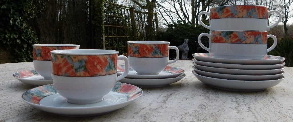 Bavaria Wunsiedel Servies met Oranje rand, Overige merken, Nieuw, Ophalen of Verzenden, Overige stijlen