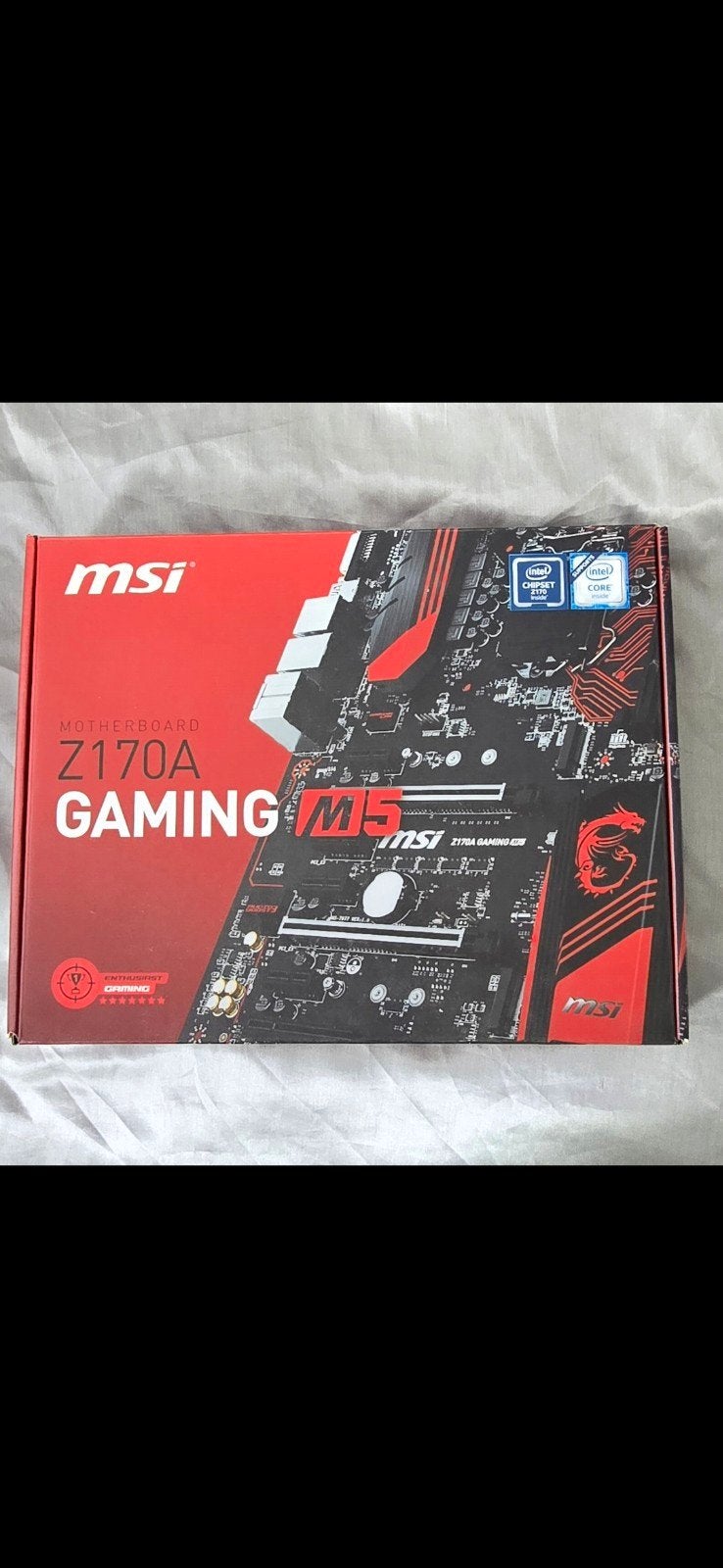 MSI Z170A Gaming M5 moederbord + Intel Core i7-6700K CPU, Ophalen, Gebruikt, LGA 1151, DDR4