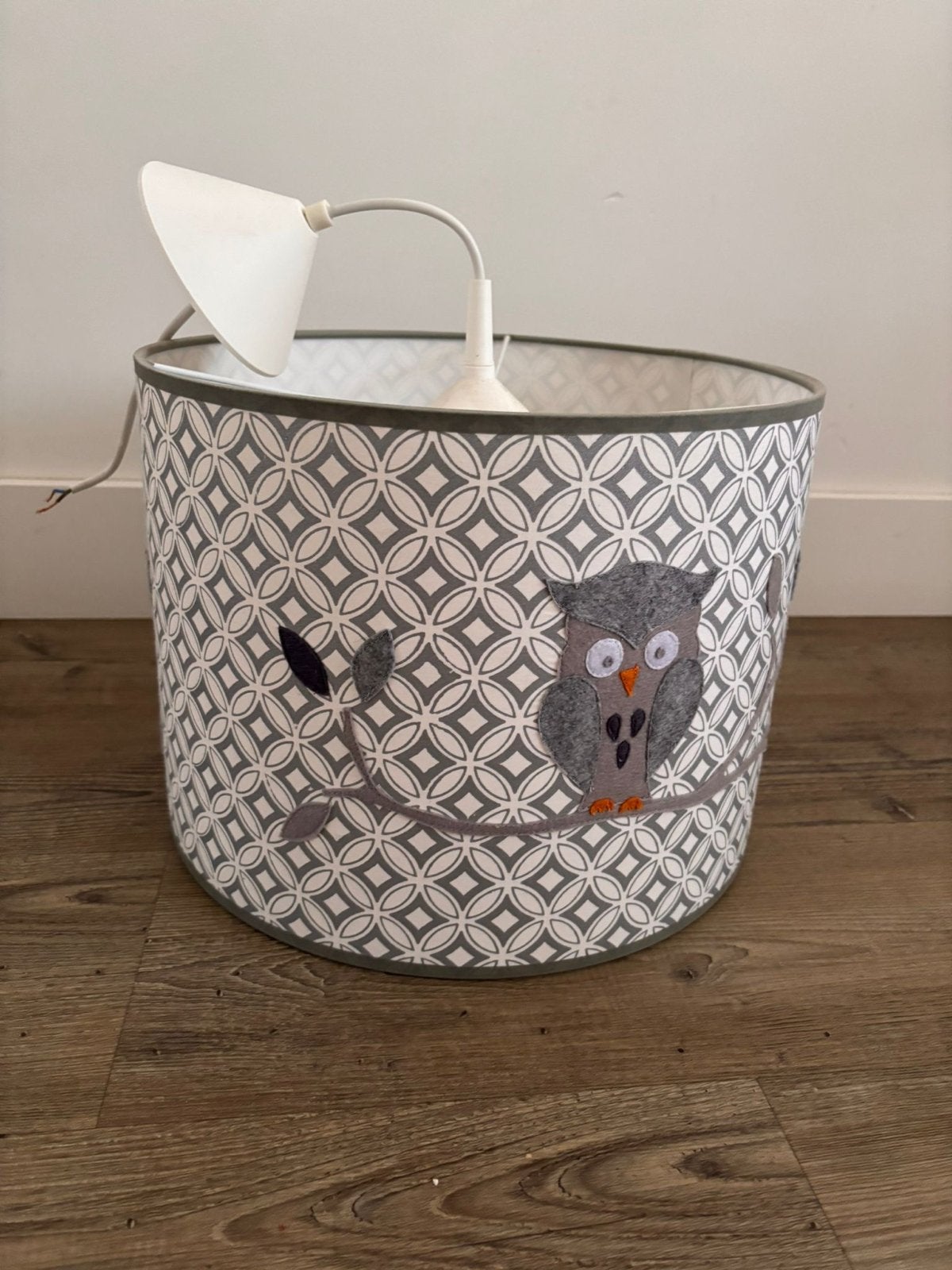 Leuke kinderlamp met uil design - 27 cm hoog, 36 cm diameter, Ophalen, Gebruikt