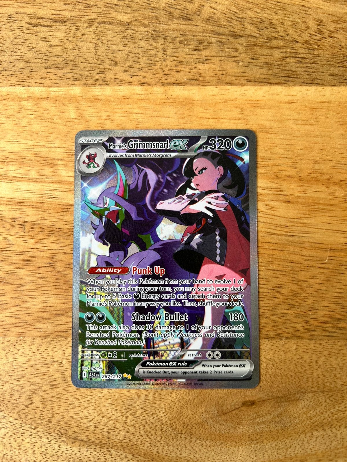 Marnie's Grimmsnarl ex (ASC 287) Ascended Heroes, Ophalen of Verzenden, Zo goed als nieuw