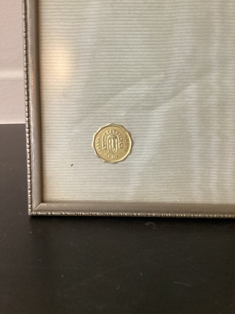 Oud Vintage Fotolijstje Jyden Denmark Zilver Fotolijst Lijst, Gebruikt, 11 cm, Ophalen of Verzenden, Fotolijst