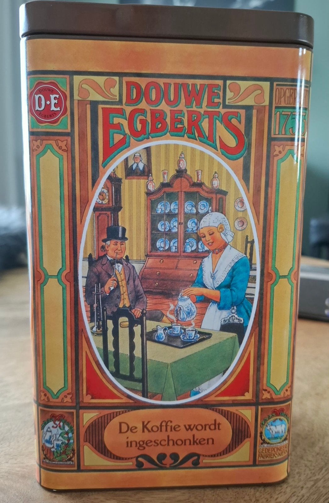 t.e.a.b.originele DE koffieblik, Verzamelen, Ophalen of Verzenden, Gebruikt, Koffie