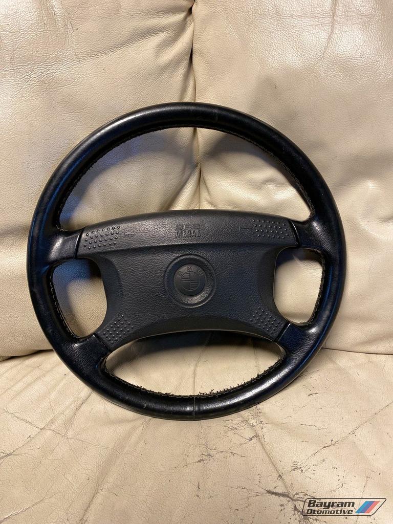 Bmw E36 E34 stuur zwart leder 1994 srs airbag stuur 3-serie, Gebruikt, -, -, Ophalen of Verzenden