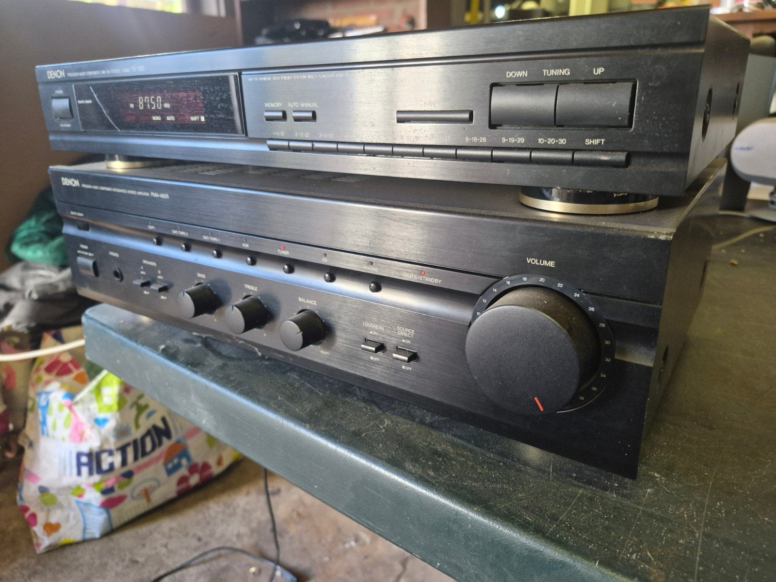 Denon TU-280 Tuner en PMA-480R Versterker Set, Ophalen, Gebruikt, Analoog
