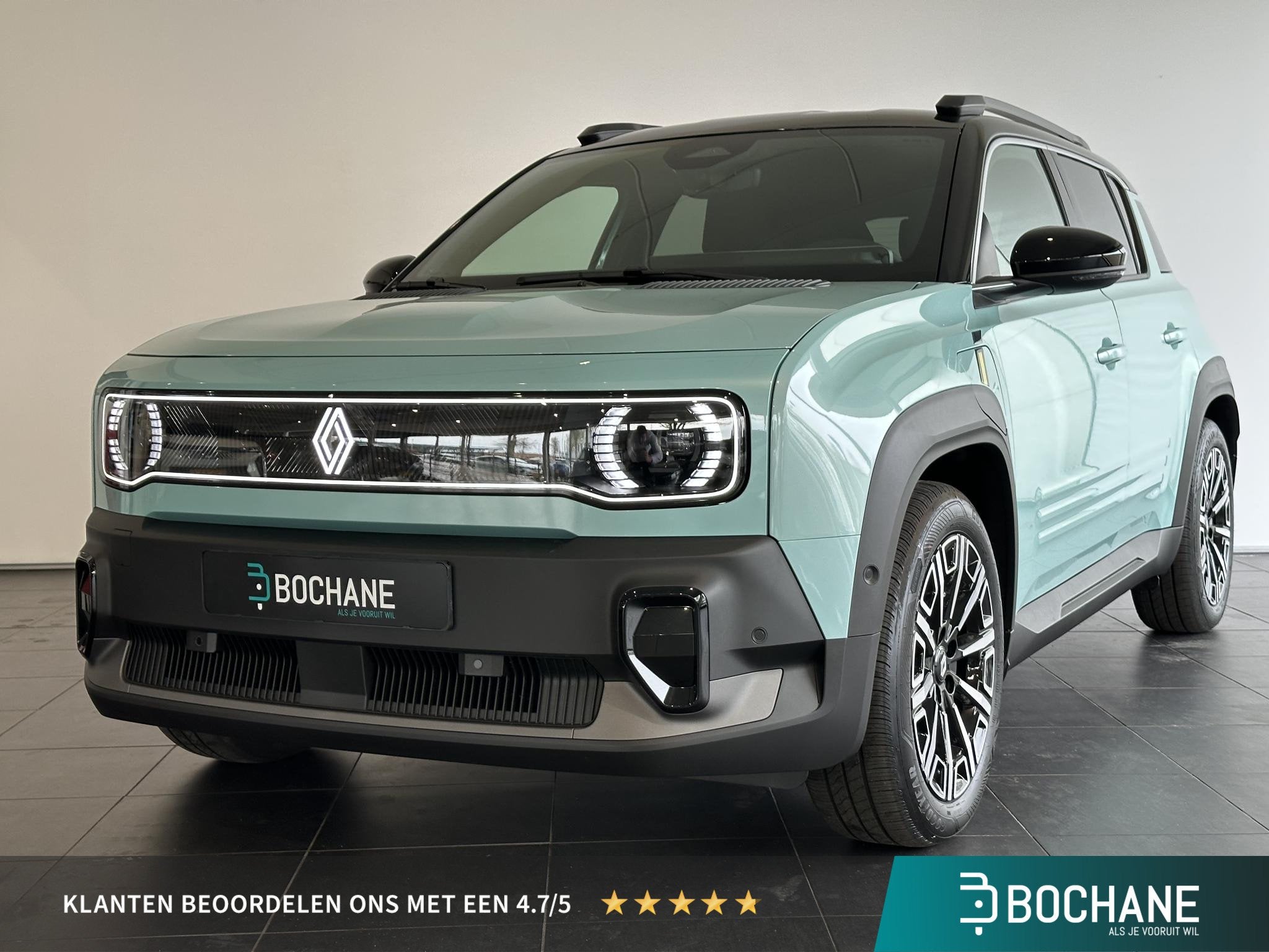 Renault 4 comfort range iconic 52 kWh | DEMO | PACK ADVANCED, 150 pk, Leder en Stof, 409 km, SUV of Terreinwagen