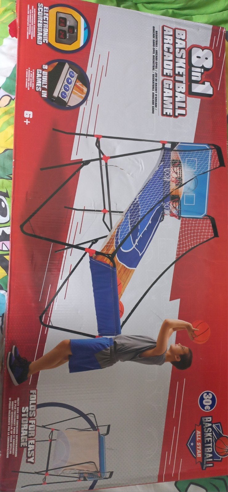 Basketbal Arcade Game Intertoys - Inclusief 3 ballen, Ophalen of Verzenden, Gebruikt, Ring, Bord of Paal