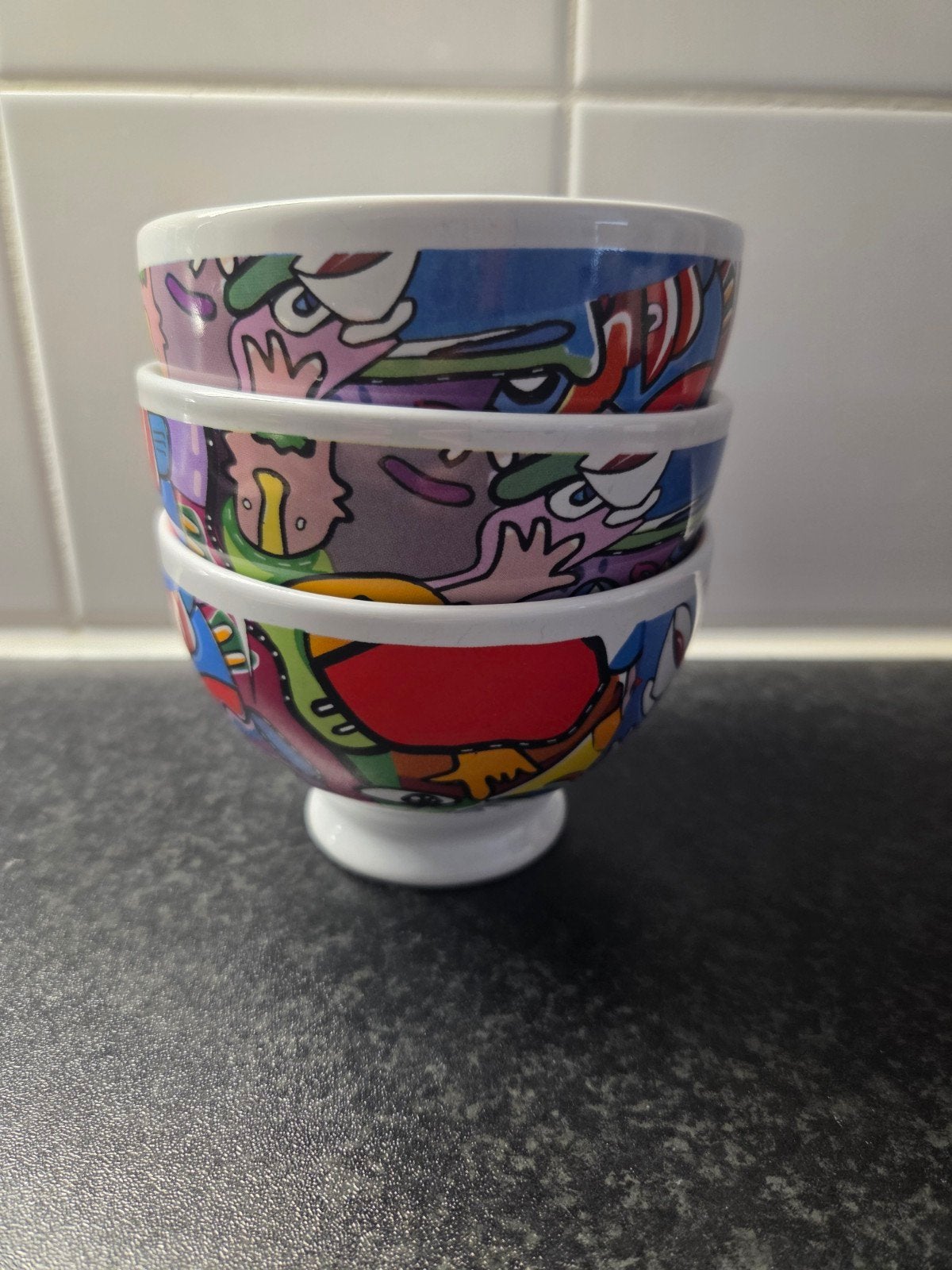 Set van 3 Douwe Egberts Corneille Kommetjes (2001/2002), Overige merken, Ophalen of Verzenden, Zo goed als nieuw, Kom(men)