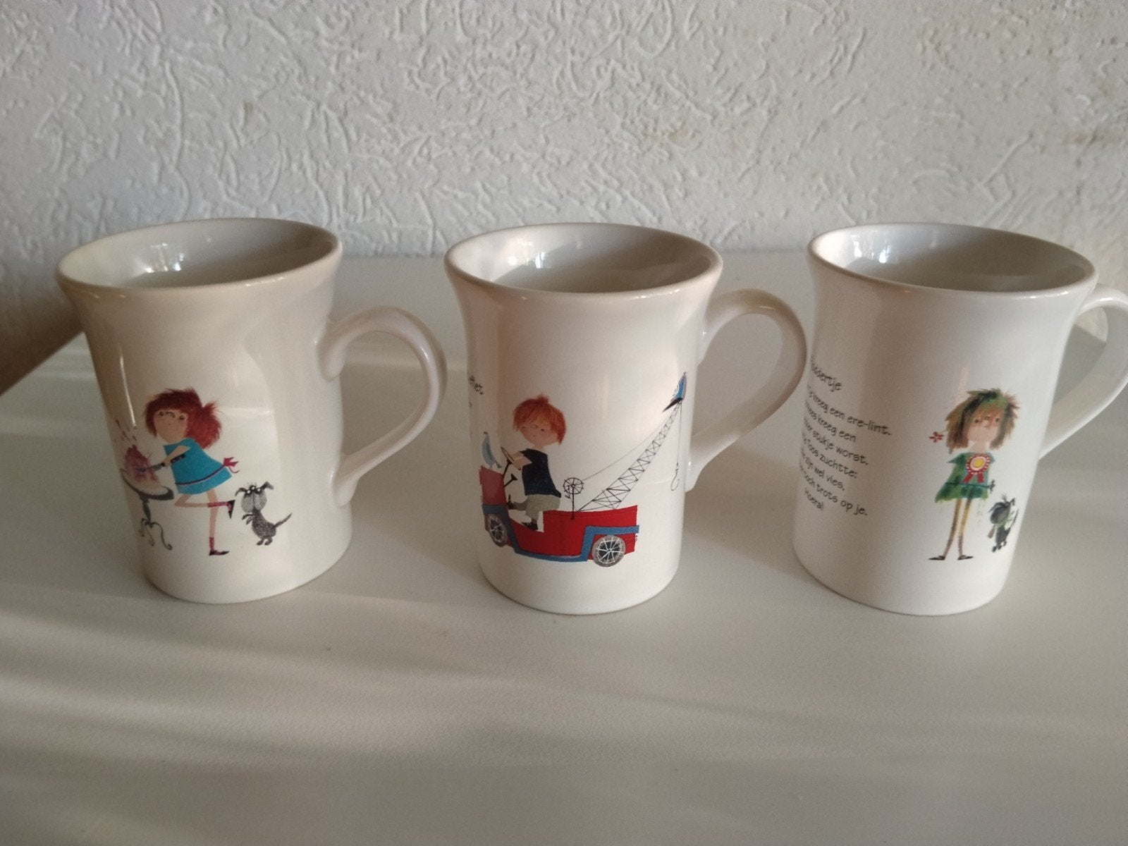 3 Vintage DE Bekers – Fiep Westendorp & Annie MG Schmidt, Huis en Inrichting, Ophalen of Verzenden, Keramiek, Overige stijlen