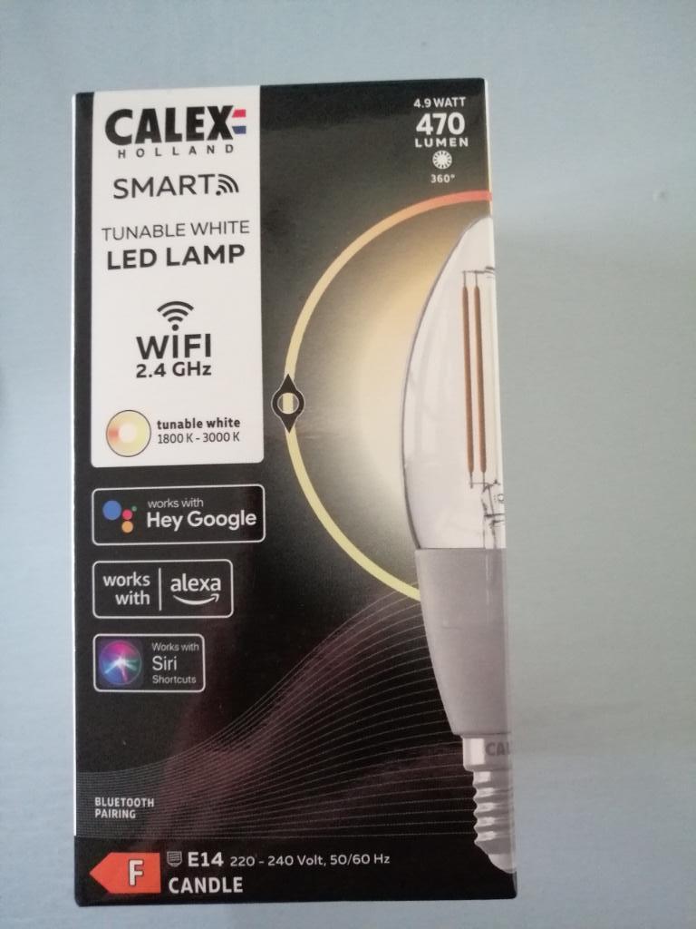 Calex smart tunable white led lamp, wifi, Led-lamp, Minder dan 30 watt, E14 (klein), Nieuw