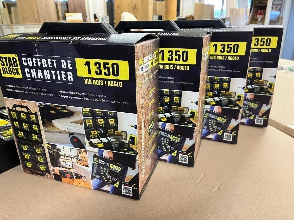 Starblock assortimentskoffer met 1350 Torx Schroeven ,bitjes, Ophalen, Nieuw, Schroeven
