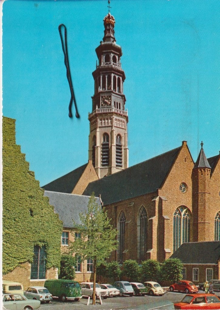 Middelburg, Lange Jan met auto's Fiat 850 Coupe, Ophalen of Verzenden, 1960 tot 1980, Gelopen, Zeeland
