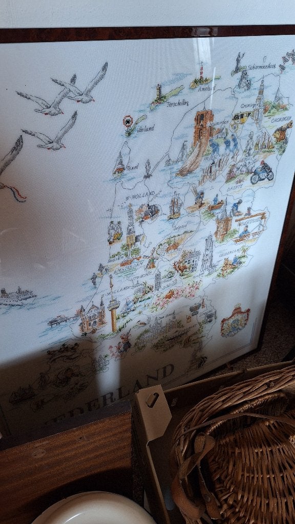 Schilderij, Ophalen, Overige stijlen, Overige technieken, Achter glas