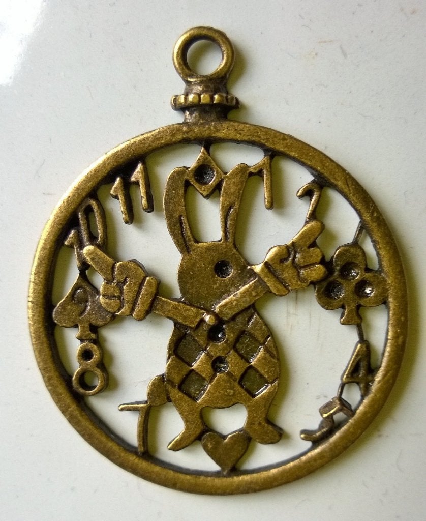 Alice in wonderland klokje hanger konijn, Ophalen of Verzenden, Nieuw, Zilver, Zilver