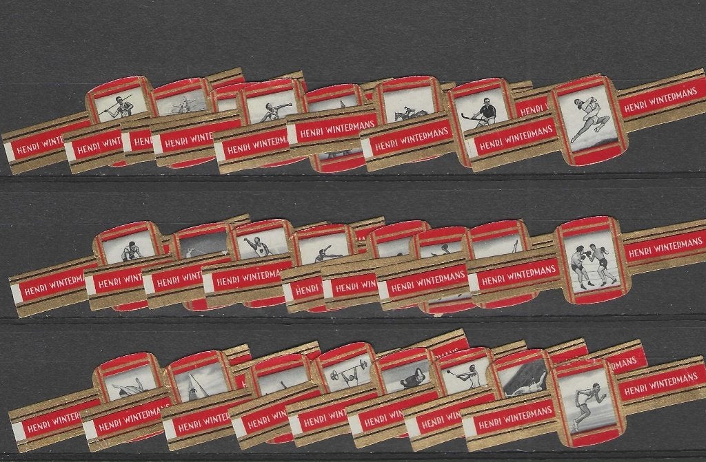 reeks 2574  olym spelen  1-24    sigarenbanden, Ophalen of Verzenden, Zo goed als nieuw, Sigarenbandjes