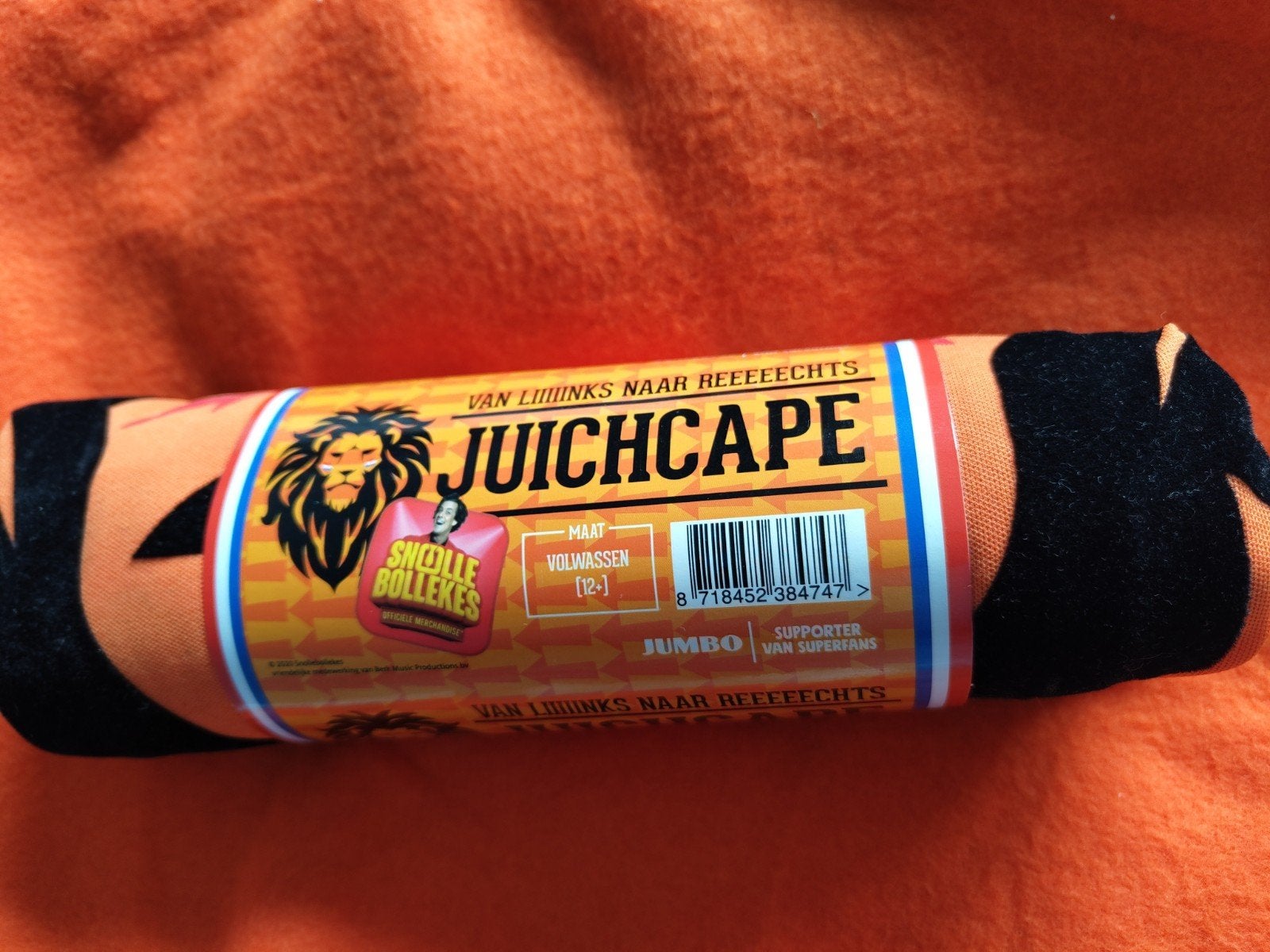 Jumbo Juichcape Oranje Leeuw - snolllebollekes, Maat 46/48 (XL) of groter, Nieuw, Jumbo, Kleding