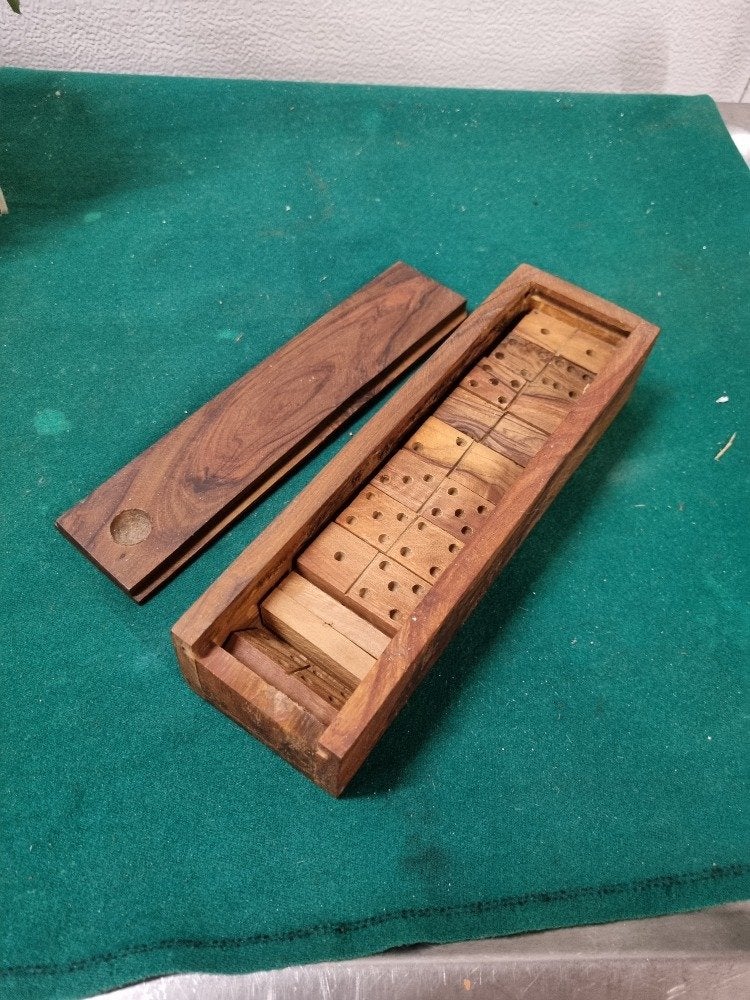 domino stenen teakhout handgemaakt, Ophalen of Verzenden, 'T Olde Gre-j, Info@toldegrej.nl, Endepoelstraat 20f Didam