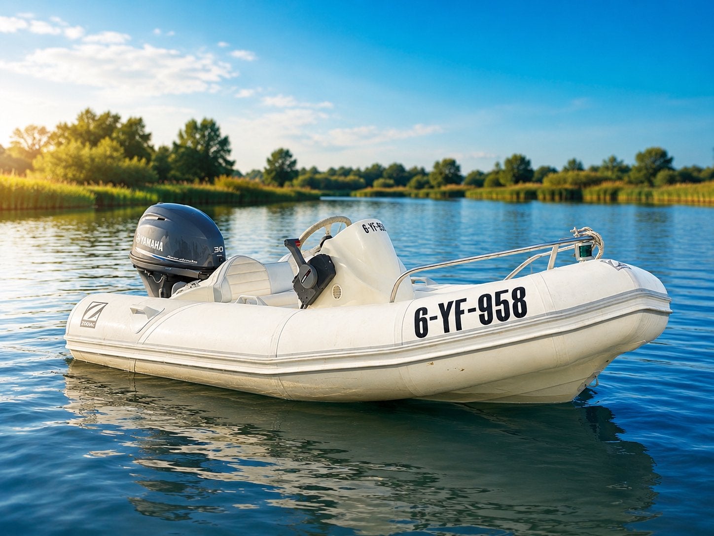 Prachtige Zodiac YachtLine Deluxe 340 + Yamaha F30BETL 30UUR, Watersport en Boten, Rubberboten, Yamaha, Zo goed als nieuw, Afdekzeil