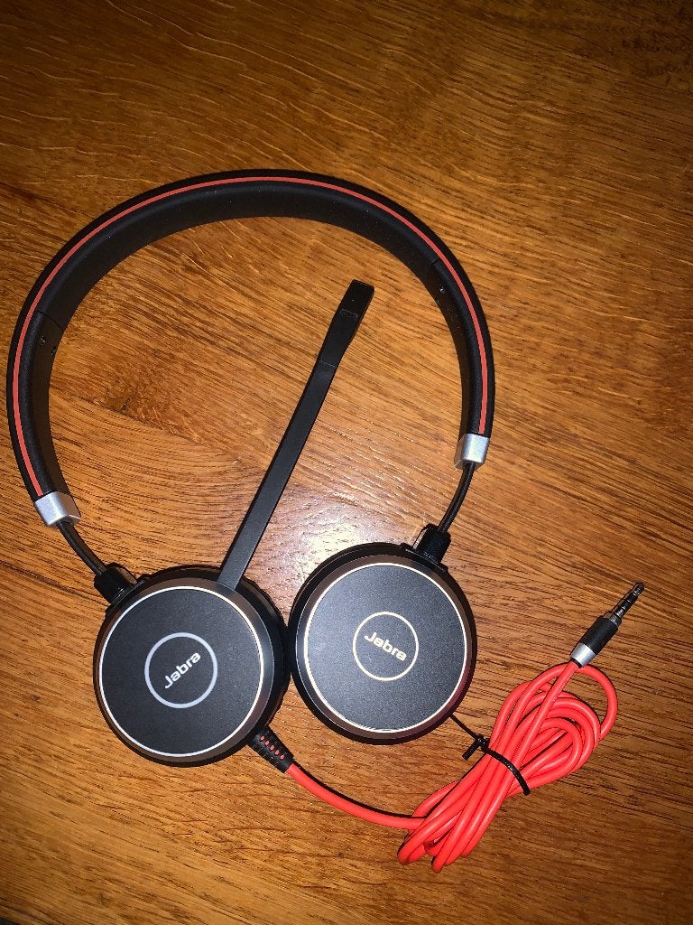 JABRA Evolve 65 Stereo headset, Computers en Software, Gebruikt, Ophalen of Verzenden, Over-ear, Jabra
