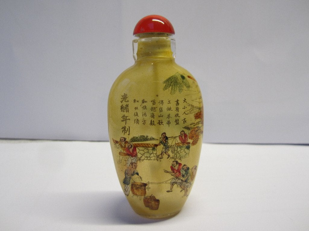 Chinese handbeschilderde snuff bottle, snuifflesje.9568#, Antiek en Kunst, China, Ophalen of Verzenden, Overige typen, Glas