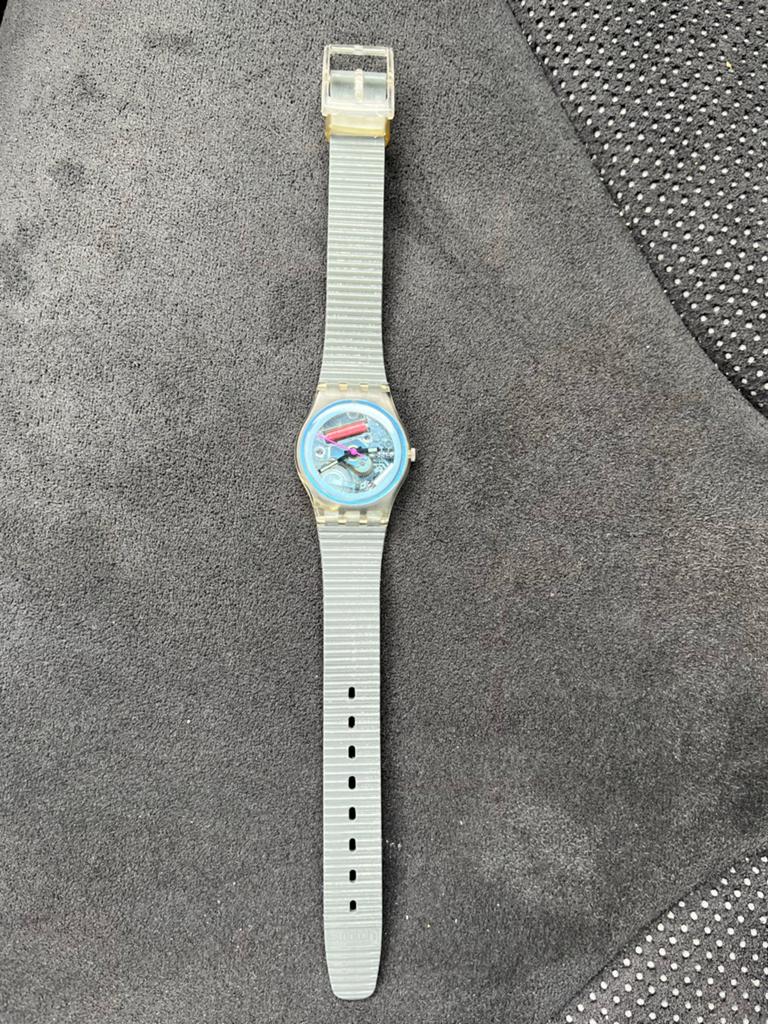 Retro Swatch Horloge uit 1987 BLUE BAY LK106, Ophalen of Verzenden