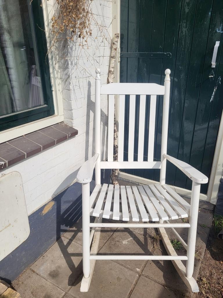 Schommelstoel opknapper, Huis en Inrichting, Ophalen, Gebruikt, Wit, Eén
