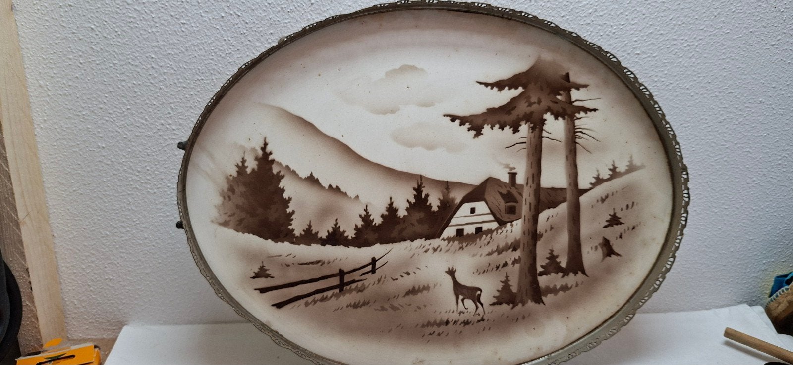 Antiek Art Deco Dienblad - Steingutfabrik Paetsch, Ophalen of Verzenden
