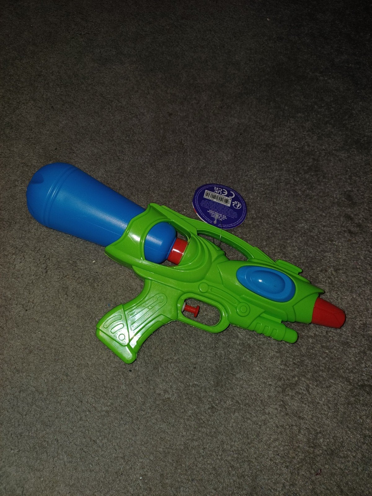Houten kar met bouwblokken, meetlat en waterpistool, Ophalen of Verzenden, Gebruikt, Bouwen