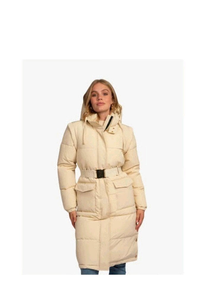 Nikkie Plessen Erda Long Puffer Jas Vanila 40, Maat 38/40 (M), Beige, Nikkie Plessen, Nieuw