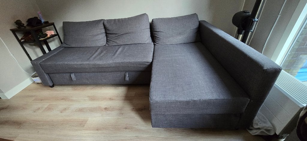 IKEA FRIHETEN slaapbank met chaise longue, Ophalen, Gebruikt, Modern, Functioneel, Driepersoons