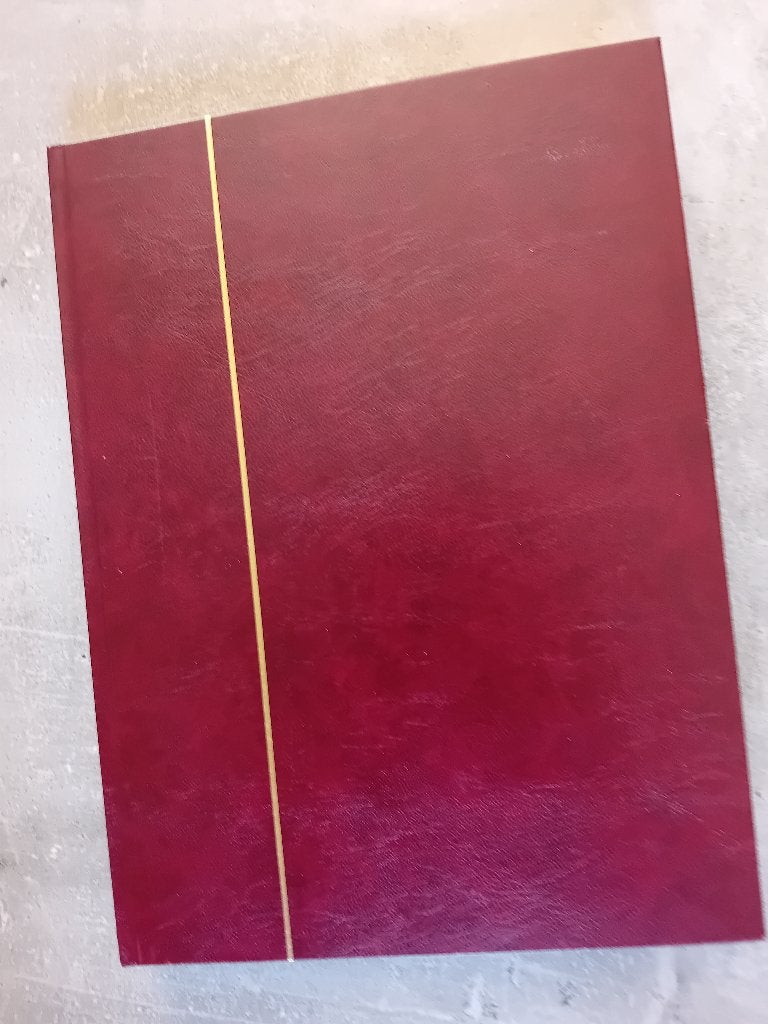 Stockboek Rood-Bruin 16 witte bladen/32 bladzijden, Postzegels en Munten, Verzenden, Verzamelalbum