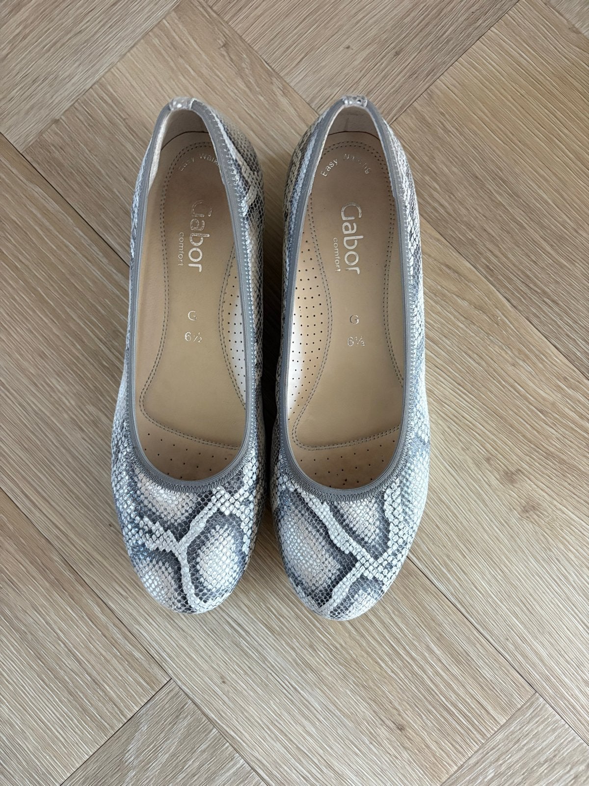 Gabor Comfort ballerina's met slangenprint - Maat 6.5 (39.5), Ophalen of Verzenden, Zo goed als nieuw, Overige kleuren, Ballerina's